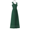 Kate Kasin sin mangas con cuello en V de encaje y gasa verde vestido de baile KK000202-4